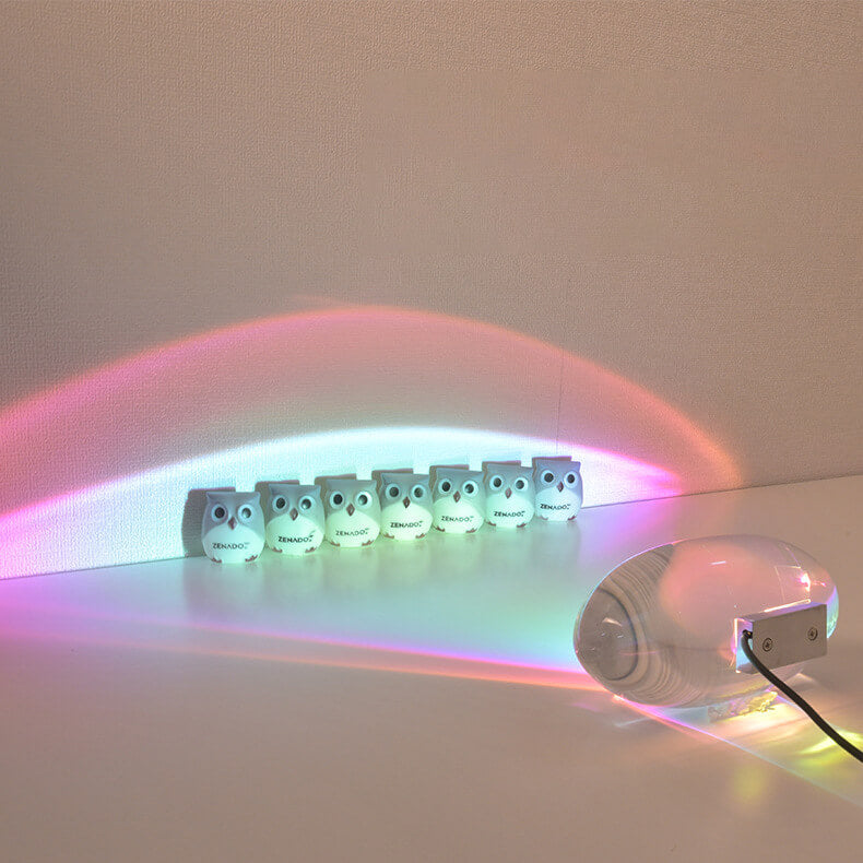 Creative Crystal Projection LED Table Lamp with Angel Eye Design