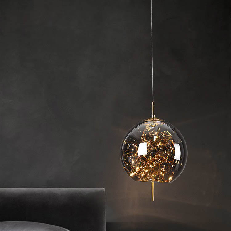 Sleek Contemporary Scandinavian Glass Cylinder Oval 1-Light Pendant for Bedroom