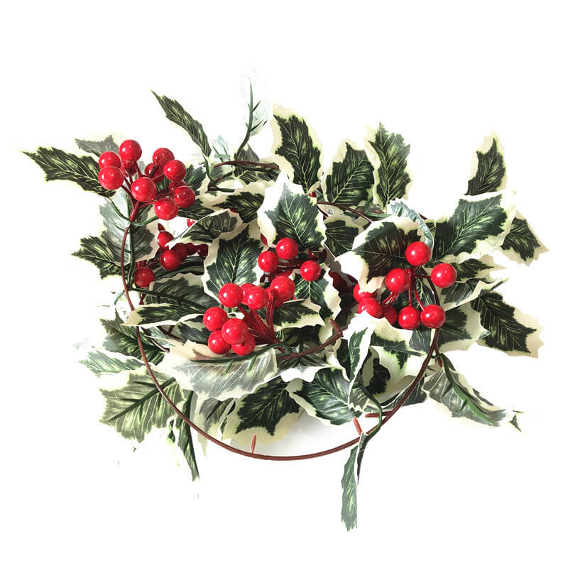 Christmas Red Fruit Rattan String Lights for Window & Patio – Perfect Party Decoration for Christmas and Thanksgiving