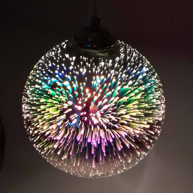 Modern Creative 3D Colorful Fireworks Glass Dome Island Light Chandelier - 2/3-Light
