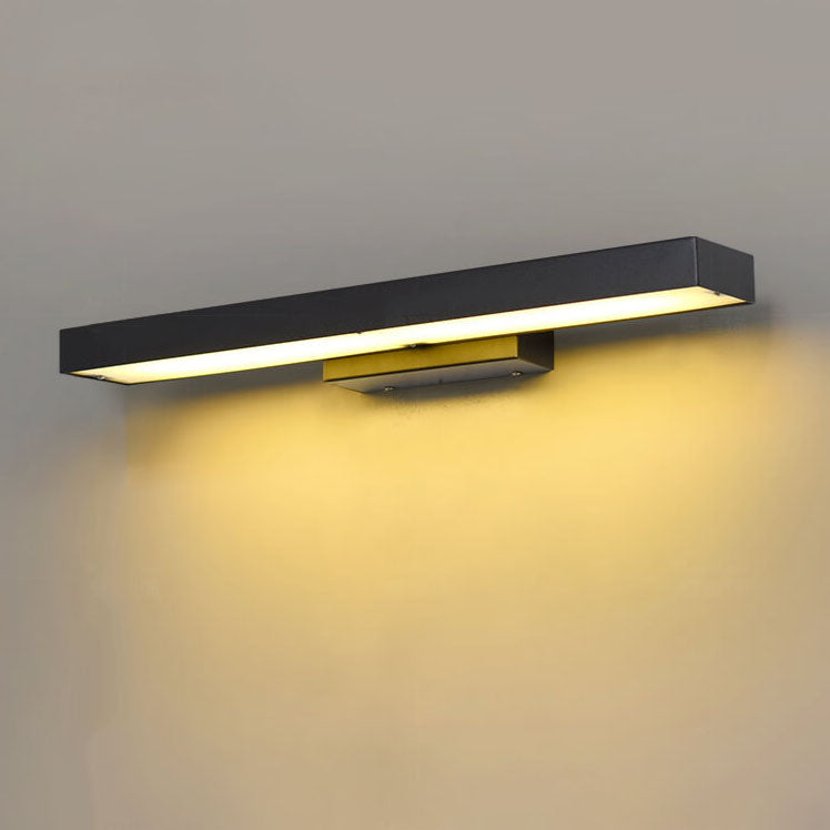 Sleek Modern Minimalist Rectangular Flat LED Sensor Wall Sconce Lamp – Outdoor Waterproof Exterior Lighting