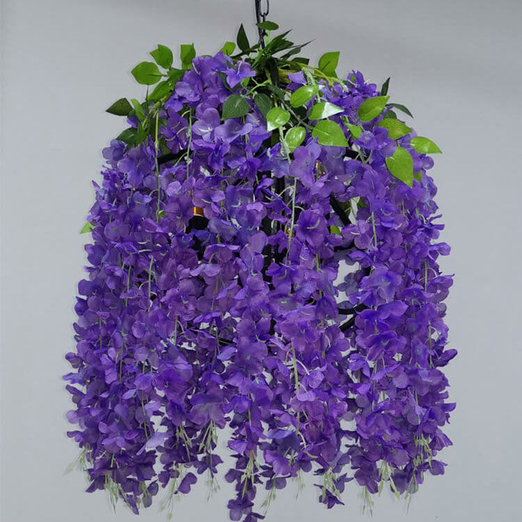 Industrial Colorful Flower Globe Chandeliers - 1/3/5-Light Options