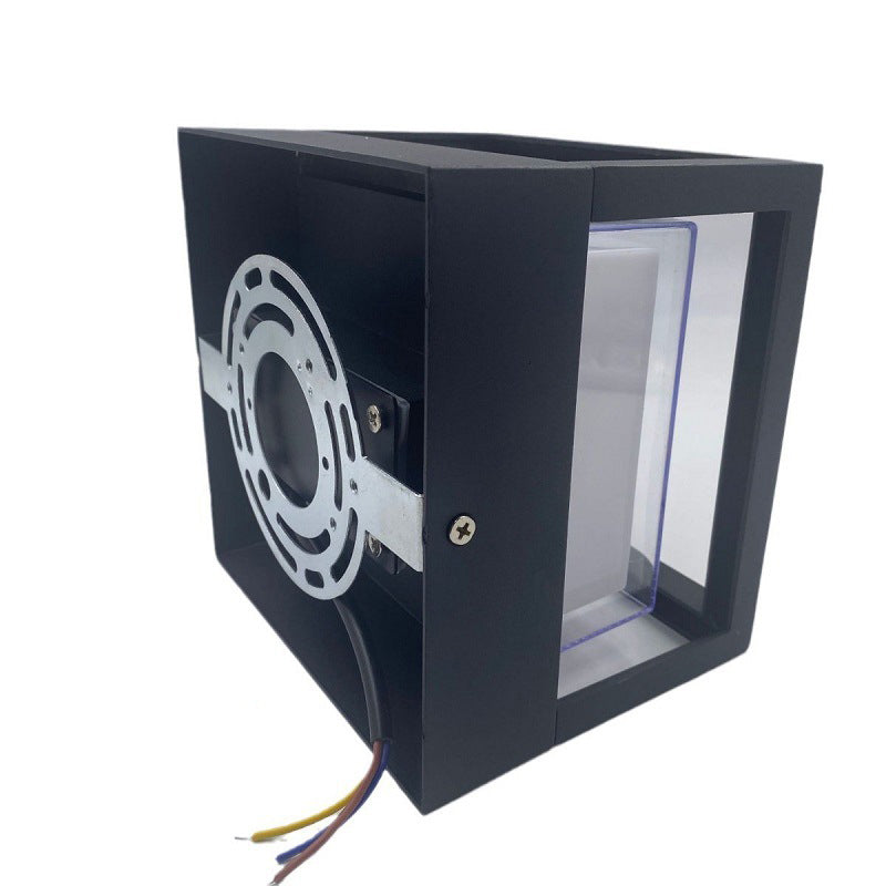 Modern Minimalist Waterproof Square LED Outdoor Wall Sconce Lamp - Aluminum & Acrylic, Garden
