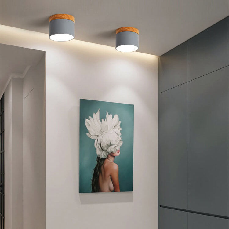Chic Scandinavian Macaroon Solid Color LED Flush-Mount Ceiling Light
