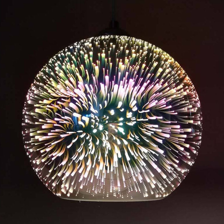 Modern Creative 3D Colorful Fireworks Glass Dome Island Light Chandelier - 2/3-Light