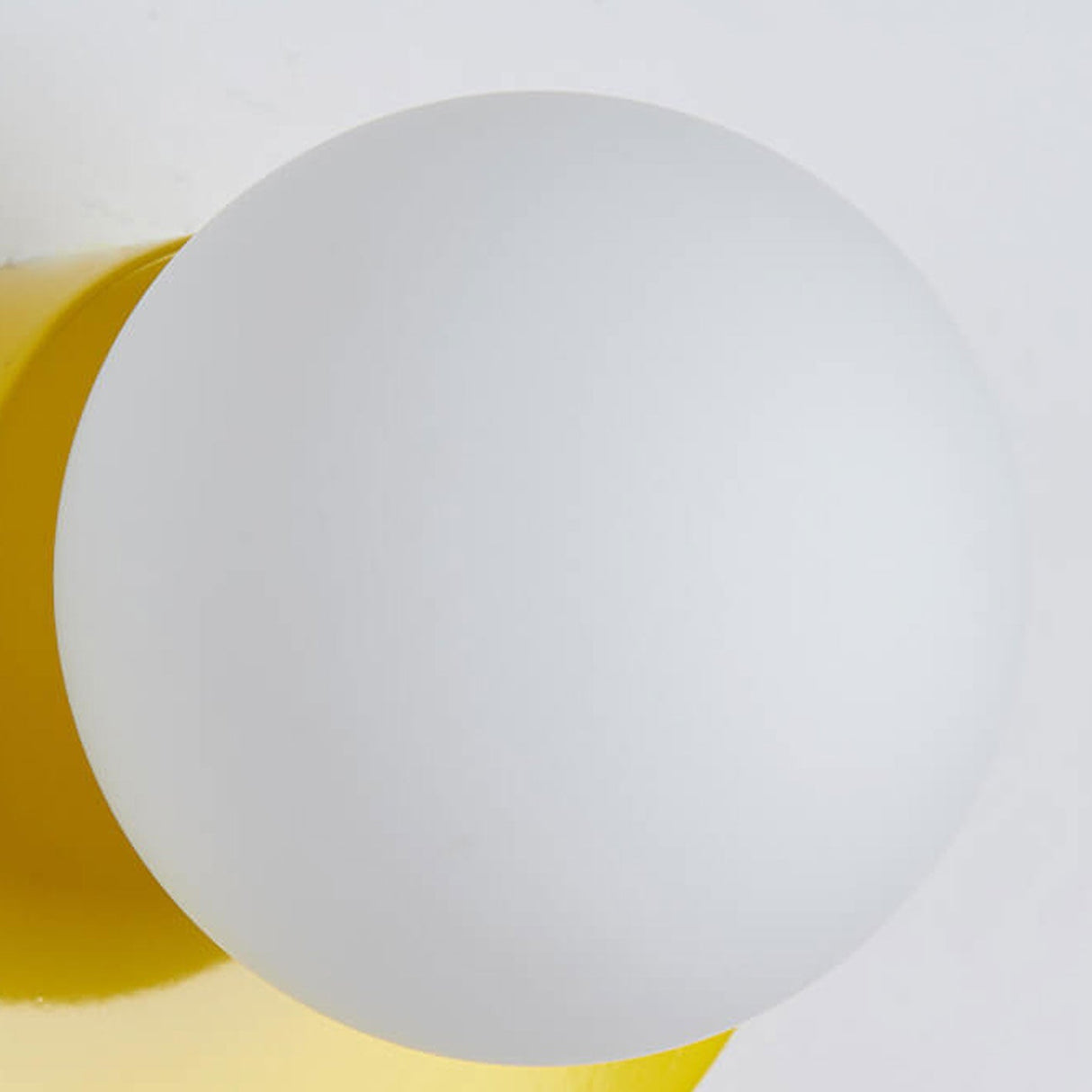 Modern Minimalist Glass Sphere Wall Sconce Lamp with Colorful Semicircle Design - 1-Light
