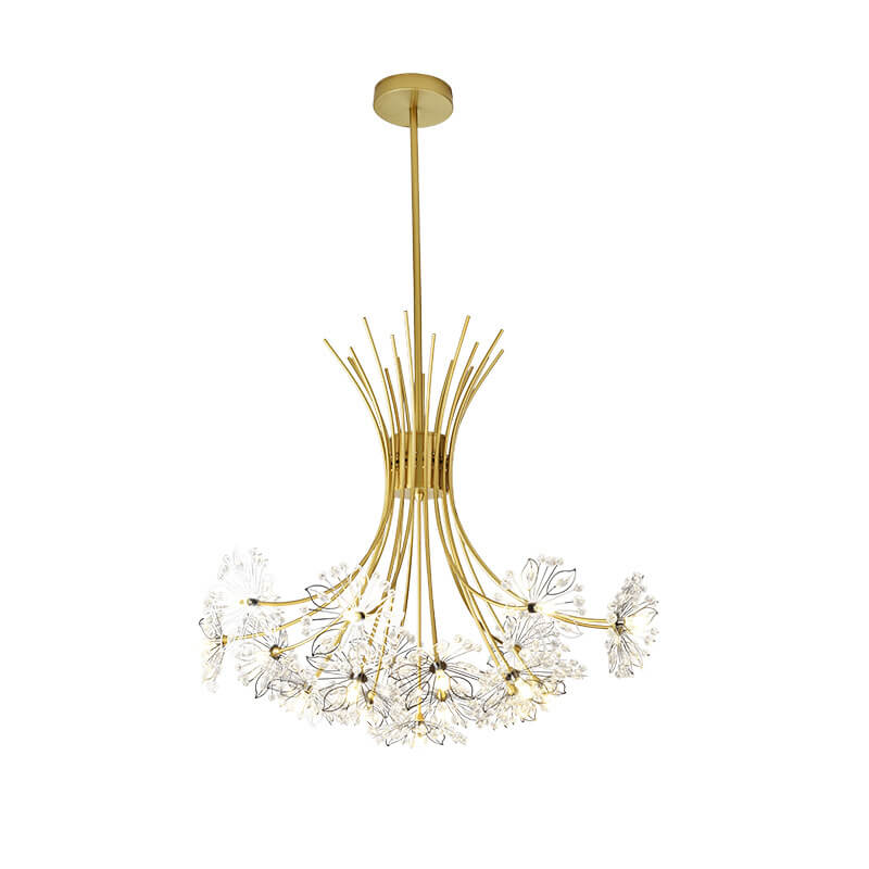 Crystal 13-19 Light Dandelion Shade Chandeliers – Elegant Crystal Pendant Lighting