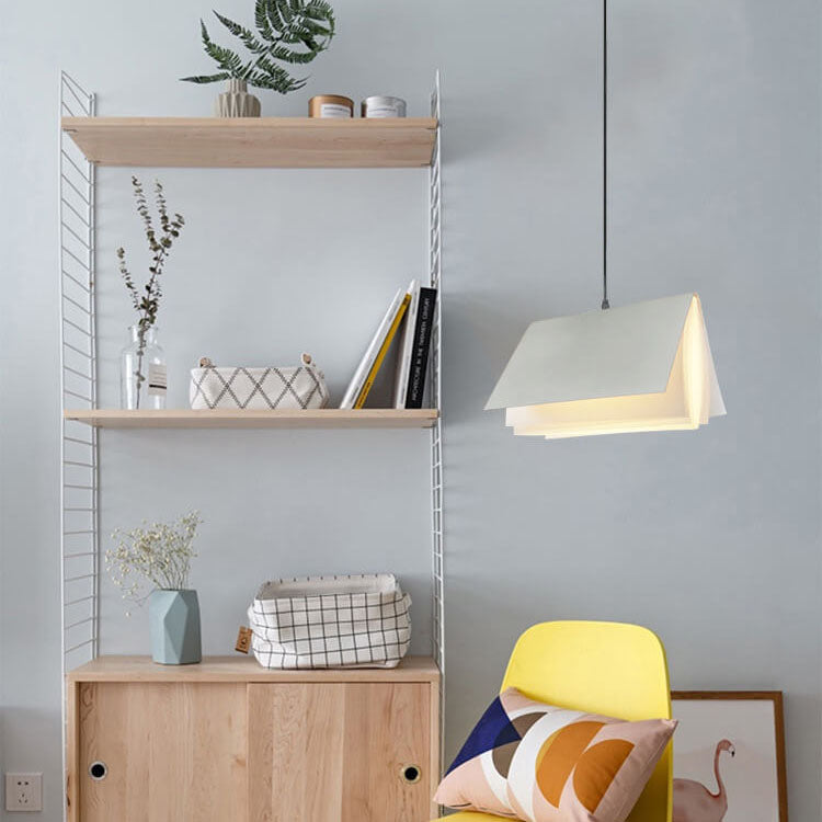 Flying Book Pendant Light – 1-Light with Metal and PVC Book Shade