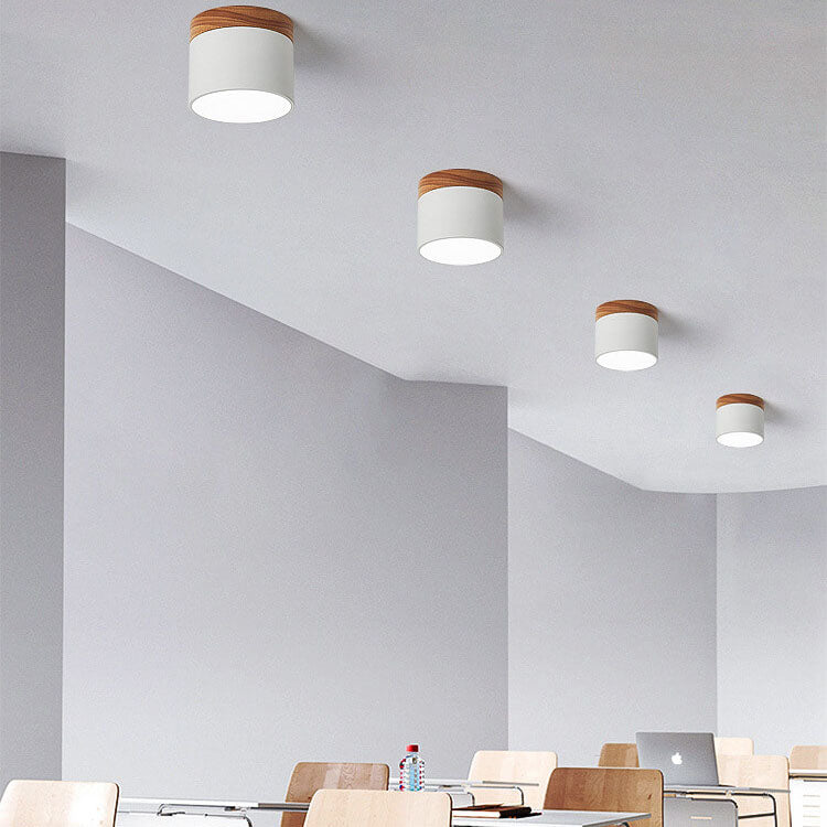 Chic Scandinavian Macaroon Solid Color LED Flush-Mount Ceiling Light