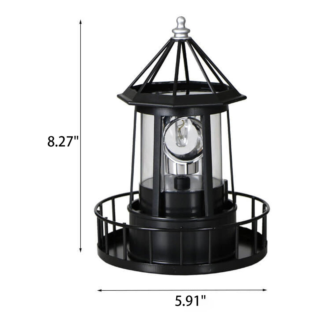 Creative Solar Rotating Tower LED Garden Light – Resin Landscape Decor for Yard & Patio