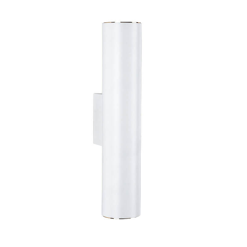 Sleek Aluminum 2-Light Cylindrical Wall Sconce Lamp