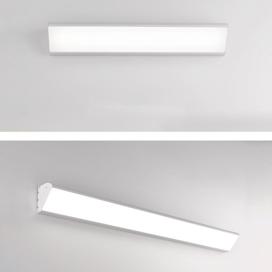 Modern Industrial Waterproof LED Wall Sconce with Rectangular Aluminum Frame and Acrylic Panel for Outdoor Patio