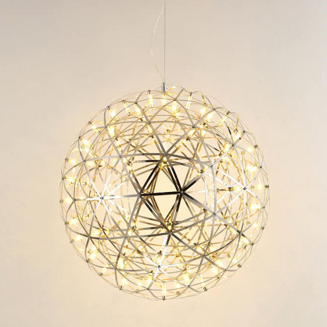 Sleek Modern Globe 12-Light LED Firework Pendant Light