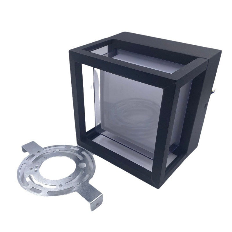 Modern Minimalist Waterproof Square LED Outdoor Wall Sconce Lamp - Aluminum & Acrylic, Garden