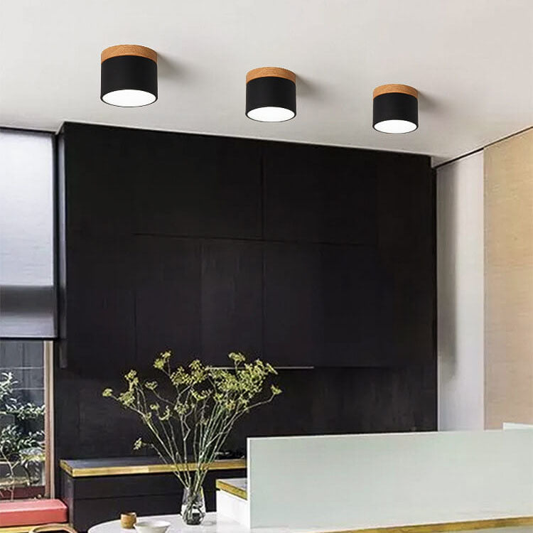 Chic Scandinavian Macaroon Solid Color LED Flush-Mount Ceiling Light