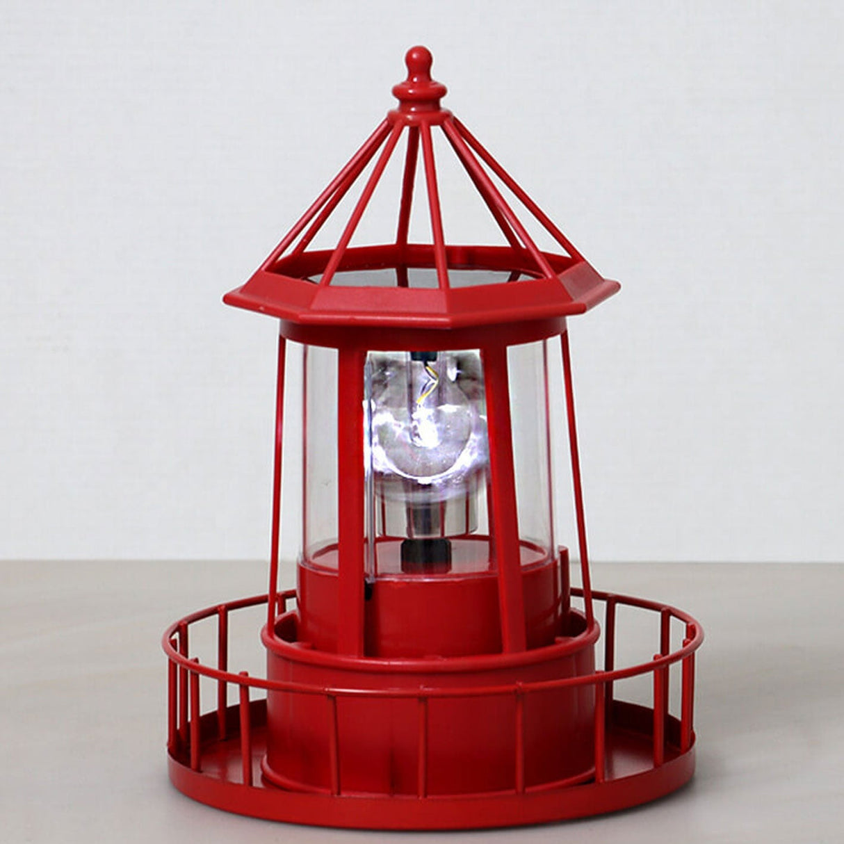 Creative Solar Rotating Tower LED Garden Light – Resin Landscape Decor for Yard & Patio