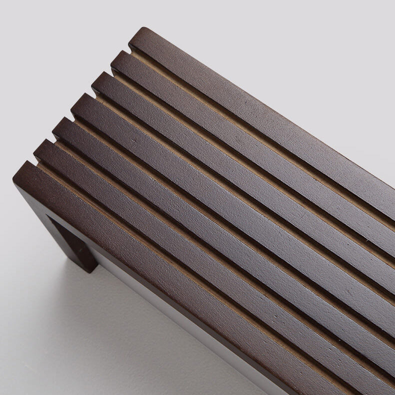 Elegant Modern Chinese Walnut Square Bar Vanity LED Wall Sconce Lamp for Bathroom