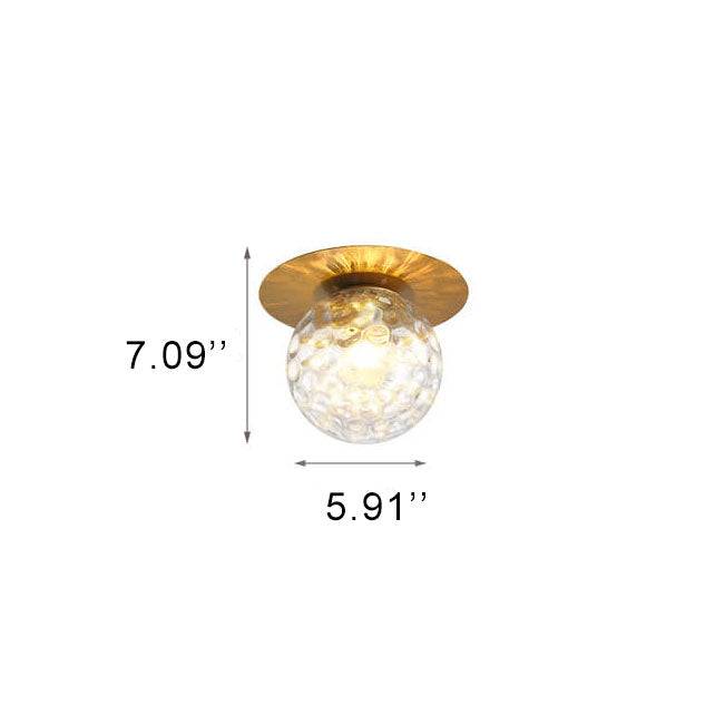 Contemporary Globe 1-Light Semi-Flush Ceiling Light