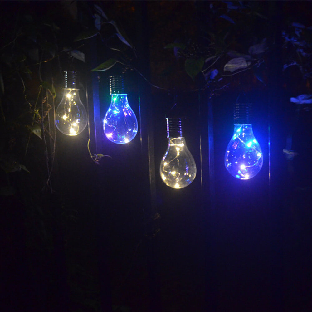 Creative Colorful Plastic Solar LED Outdoor Hanging Lights