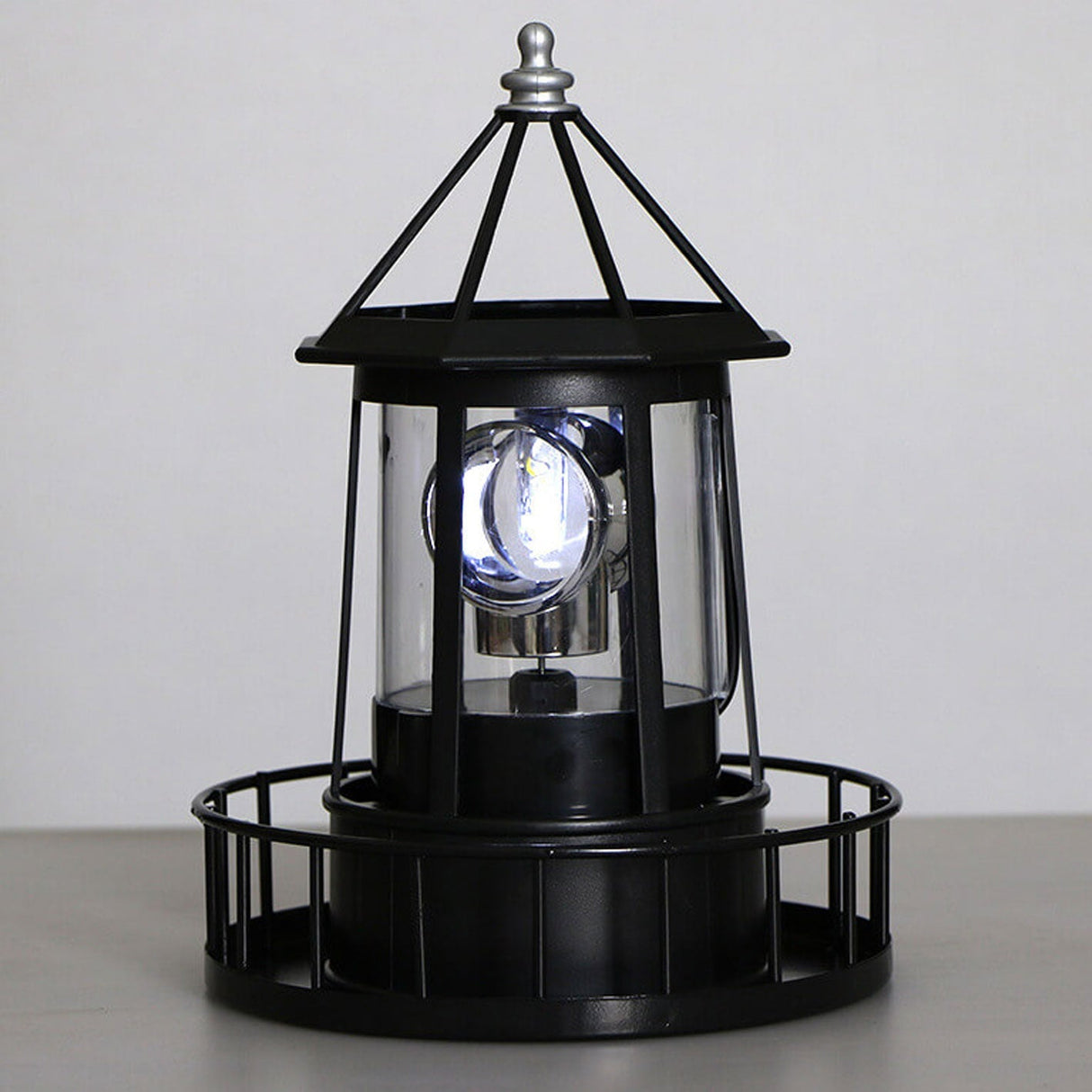 Creative Solar Rotating Tower LED Garden Light – Resin Landscape Decor for Yard & Patio