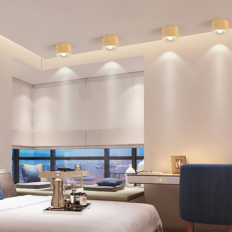 Nordic Cylinder LED Spotlight Flush-Mount Ceiling Light - Sleek Modern Fixture