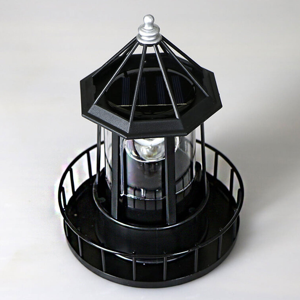 Creative Solar Rotating Tower LED Garden Light – Resin Landscape Decor for Yard & Patio