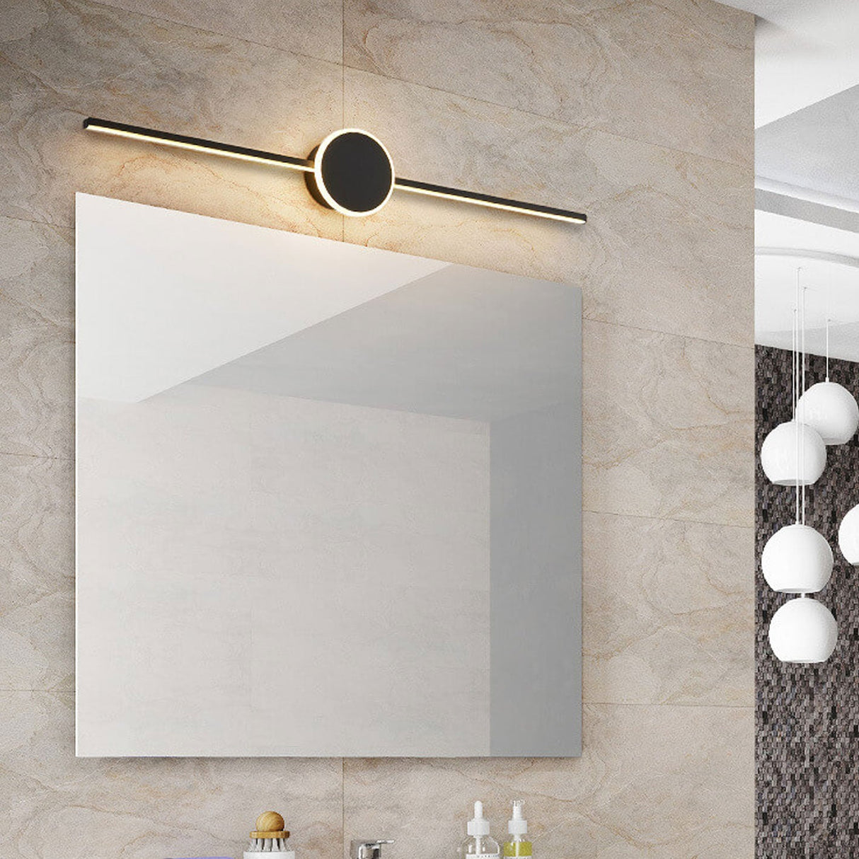 Nordic Minimalist Long-Disc LED Vanity Light Wall Sconce – Modern, Energy-Efficient Illumination