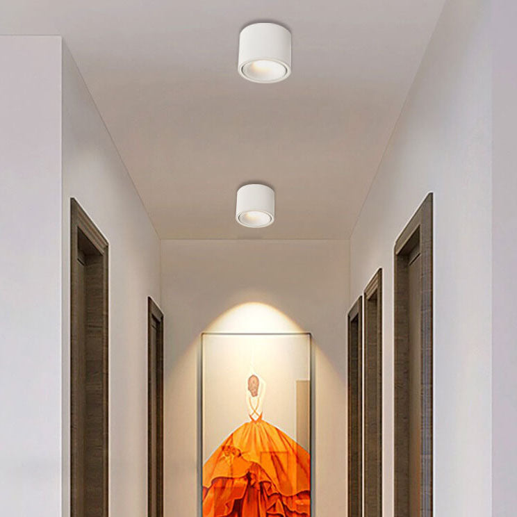 Sleek Modern Round LED Spotlight Flush Mount Ceiling Light, Adjustable