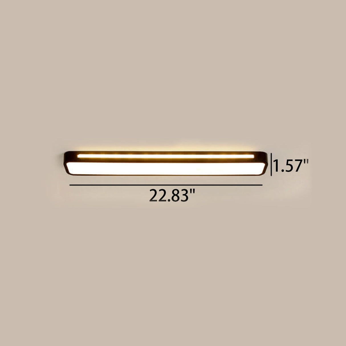 Nordic Minimalist Long LED Flush-Mount Ceiling Light — Sleek, Modern Ceiling Fixture