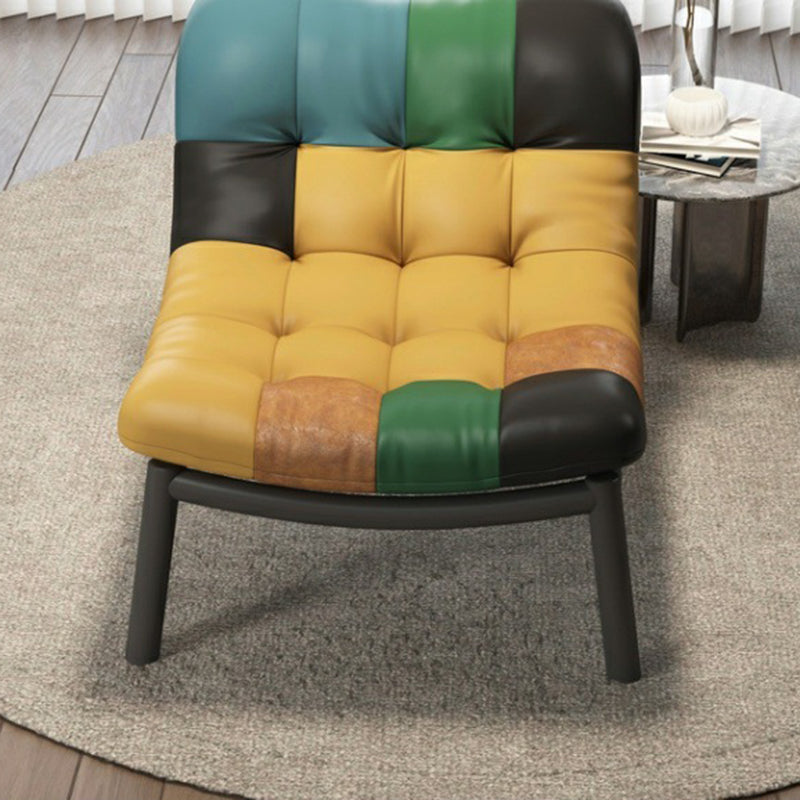 Chic Contemporary Scandinavian Rectangular Sofa - Upholstered in Faux Nappa Leather with a Carbon Steel Frame for Modern Living Rooms