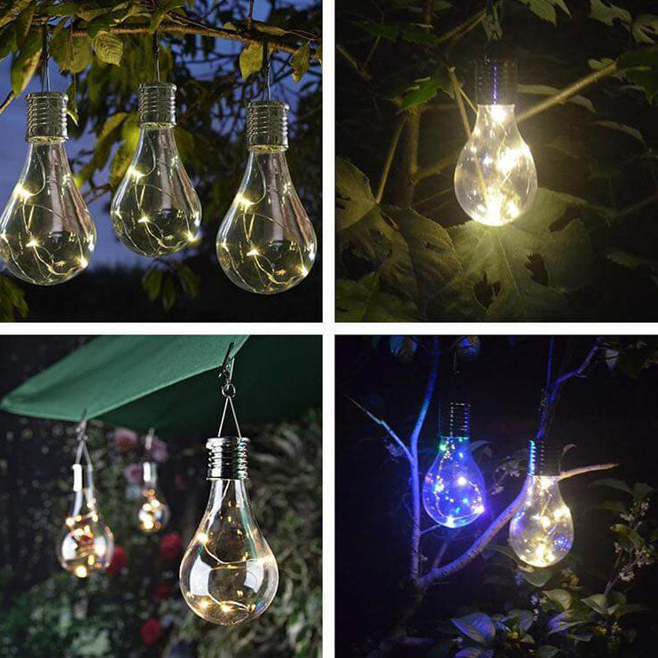 Creative Colorful Plastic Solar LED Outdoor Hanging Lights