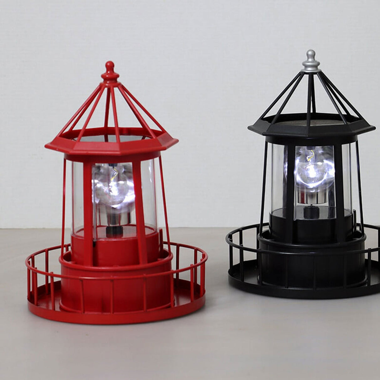 Creative Solar Rotating Tower LED Garden Light – Resin Landscape Decor for Yard & Patio