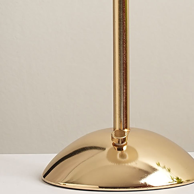 Modern Scandinavian Rechargeable Table Lamp – Iron Frame, Pleated Conical Fabric Shade, 1-Light, Perfect for Bedside