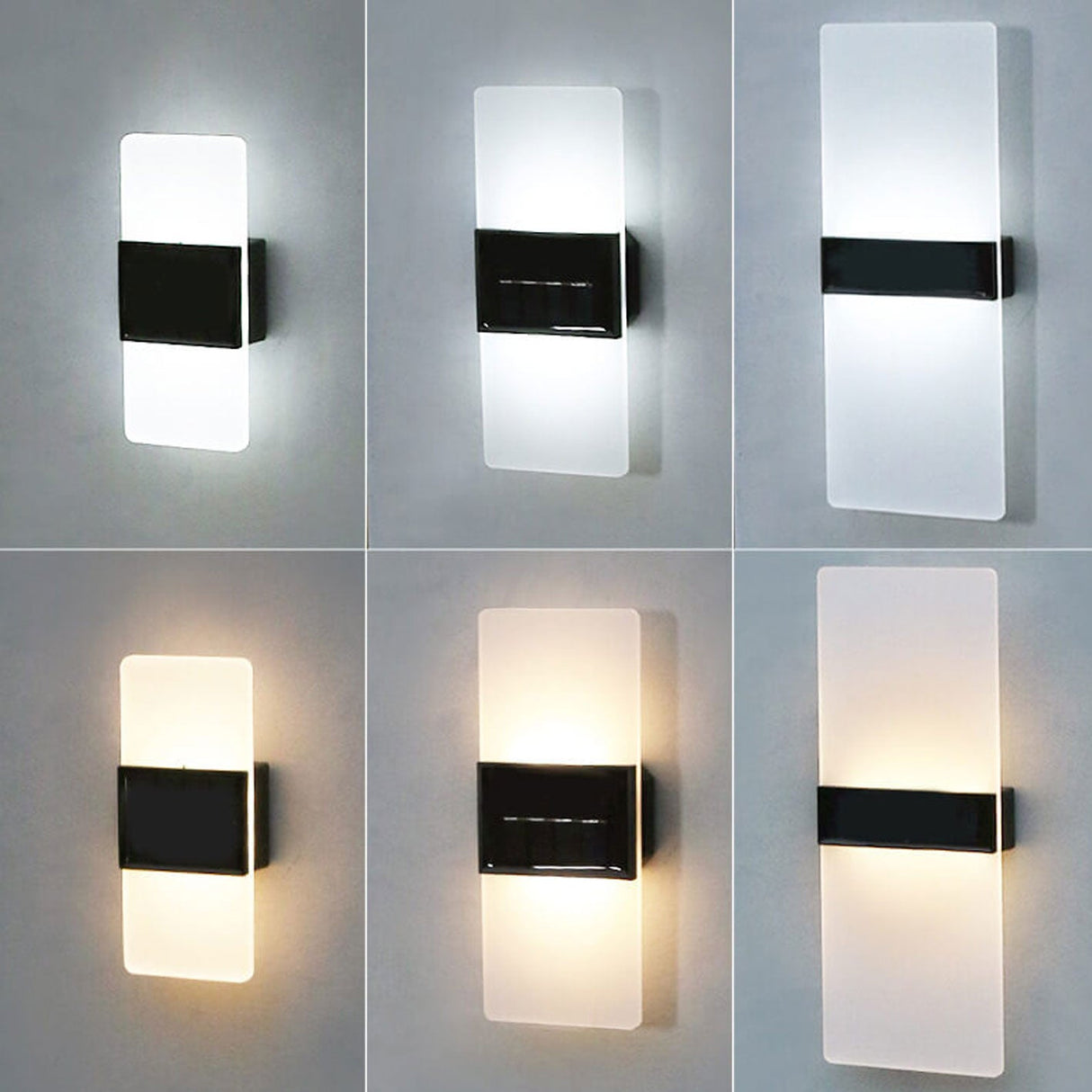 Courtyard Waterproof Acrylic LED Solar Wall Sconce Lamp - Modern Outdoor Lighting