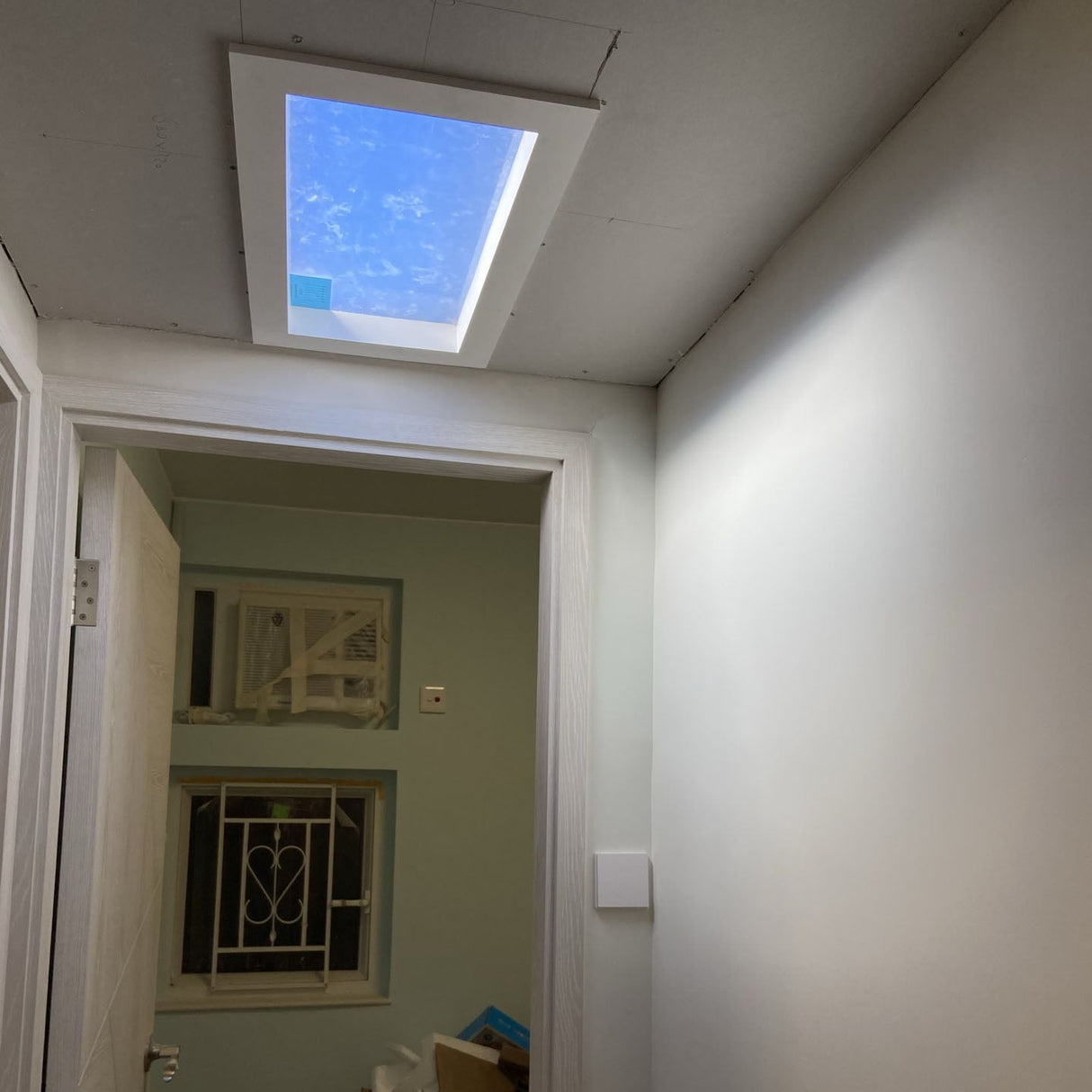 Sleek Modern Smart Blue Sky Aluminum LED Flush-Mount Ceiling Light