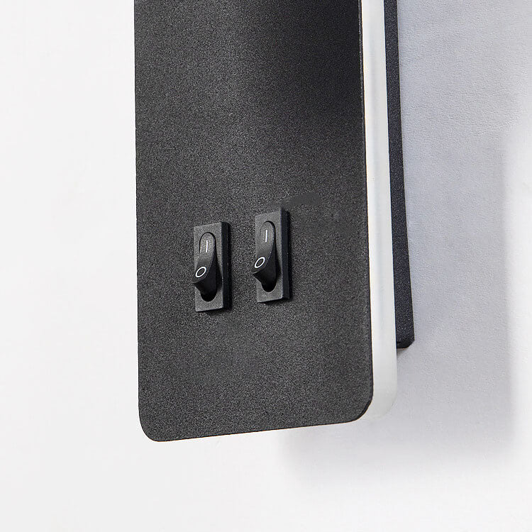 Nordic Minimalist Square LED Reading Wall Sconce with Rotatable Spotlight