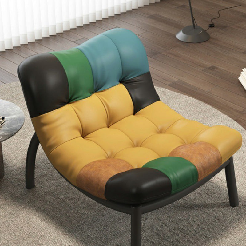 Chic Contemporary Scandinavian Rectangular Sofa - Upholstered in Faux Nappa Leather with a Carbon Steel Frame for Modern Living Rooms