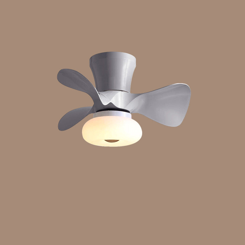 Nordic Macaron Metal LED Ceiling Fan Light – Semi-Flush Mount, Modern Scandinavian Design