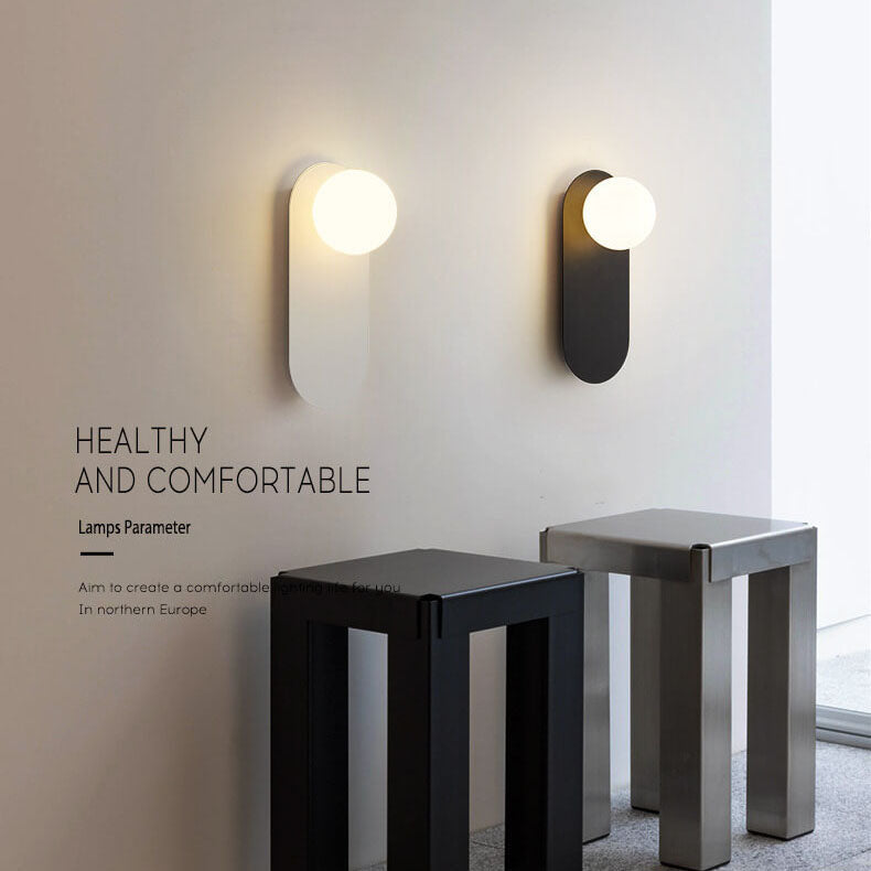 Nordic Minimalist Glass Ring Base Wall Sconce — 1-Light Modern Lamp