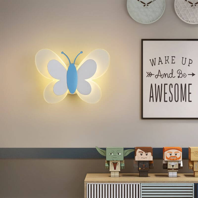Whimsical Butterfly Acrylic LED Wall Sconce - 1-Light