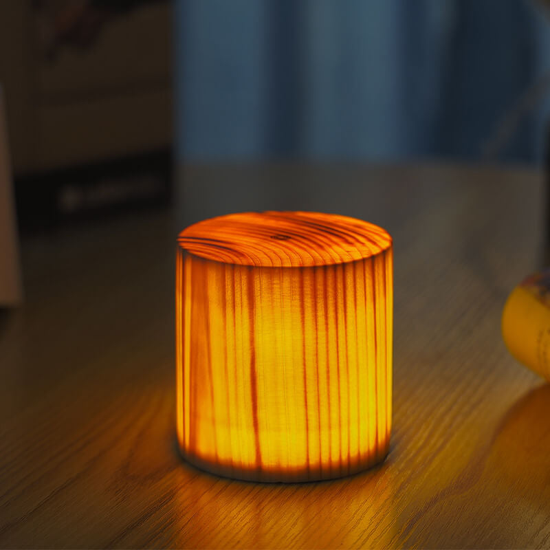 Creative Wooden LED Touch Night Light Table Lamp