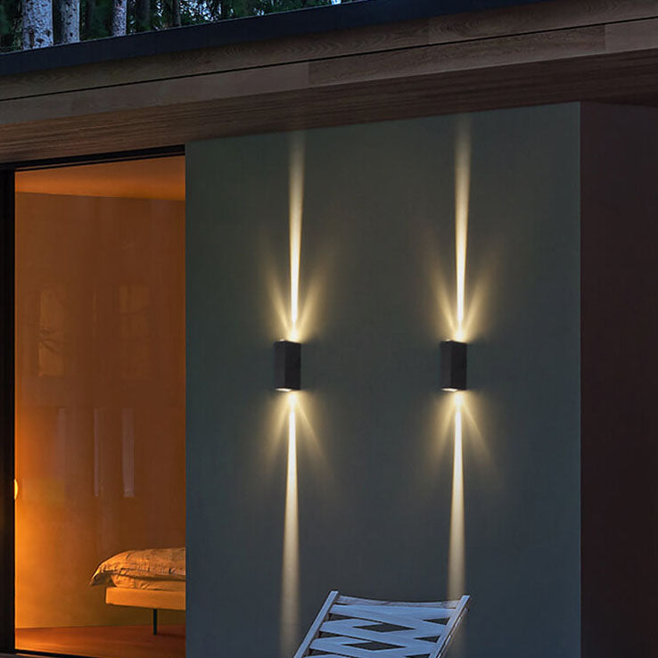 Sleek Modern Rectangular LED Outdoor Wall Sconce Light