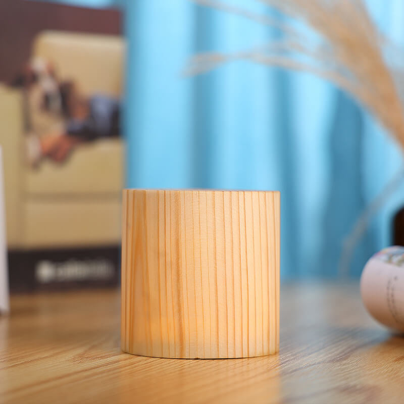 Creative Wooden LED Touch Night Light Table Lamp