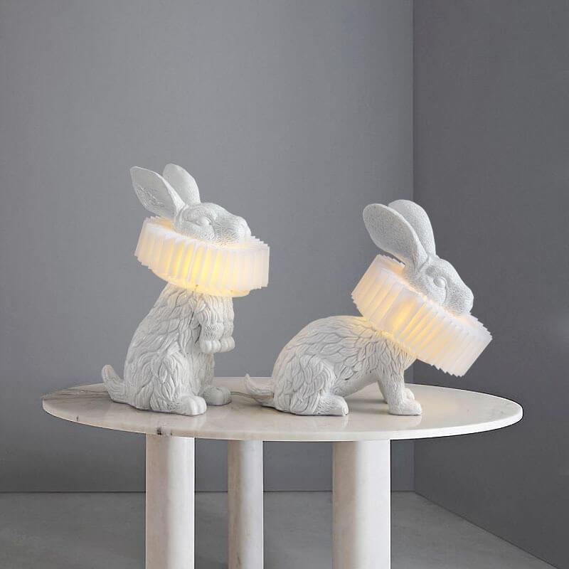 Contemporary Resin Rabbit LED Table Lamp - One-Light Creative Home Accent