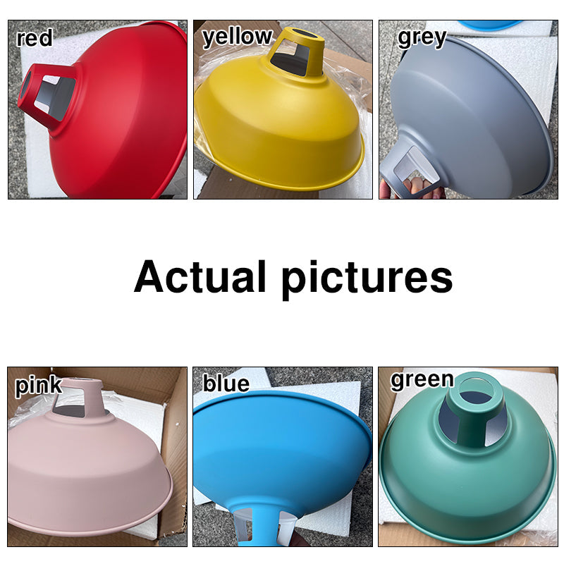 Vibrant Industrial 1-Light Colorful Barn Shade Pendant Light