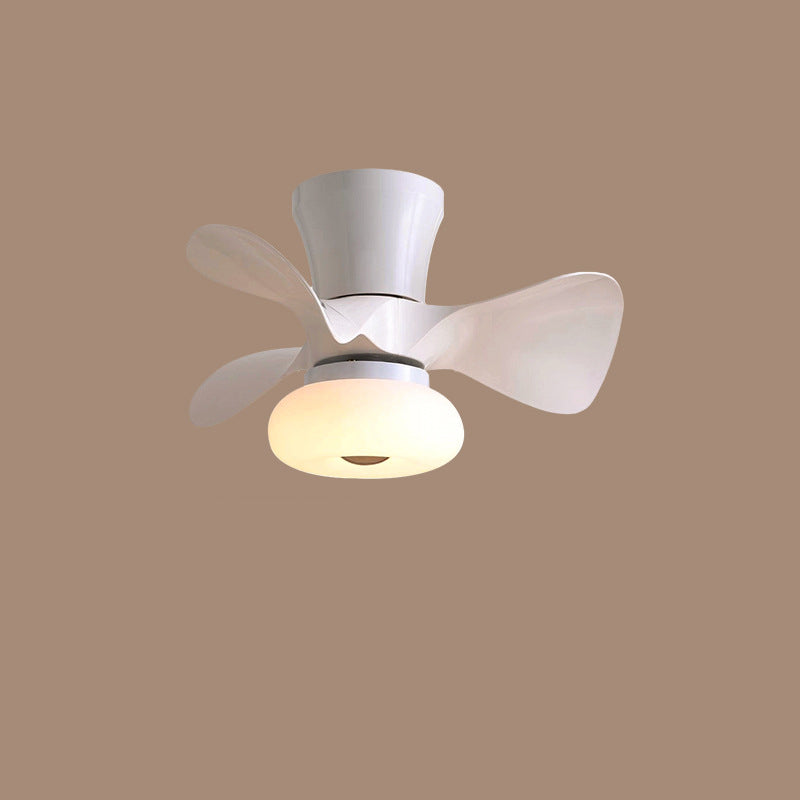 Nordic Macaron Metal LED Ceiling Fan Light – Semi-Flush Mount, Modern Scandinavian Design