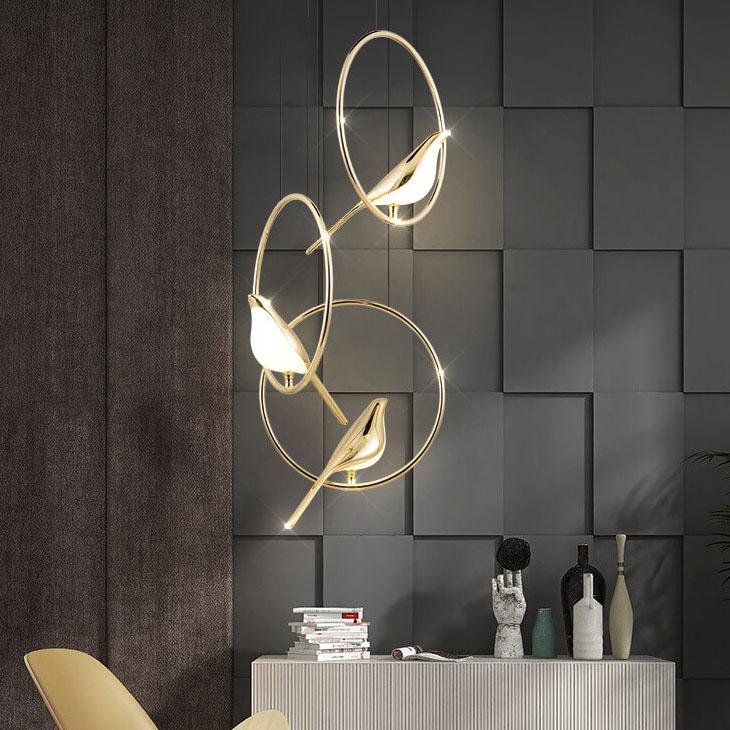 Nordic-Style Bird-Shaped Acrylic LED Chandelier - 1/3/6-Light Options