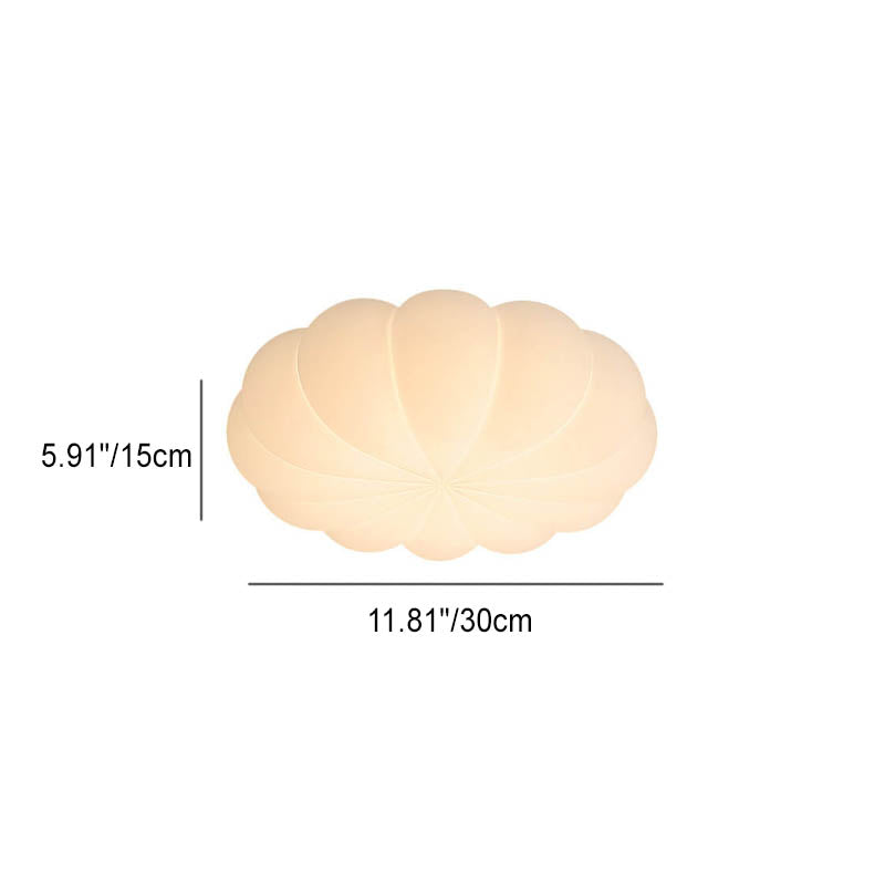 Nordic Contemporary Kids' Flower LED Flush Mount Ceiling Light with PE Shade for Bedroom
