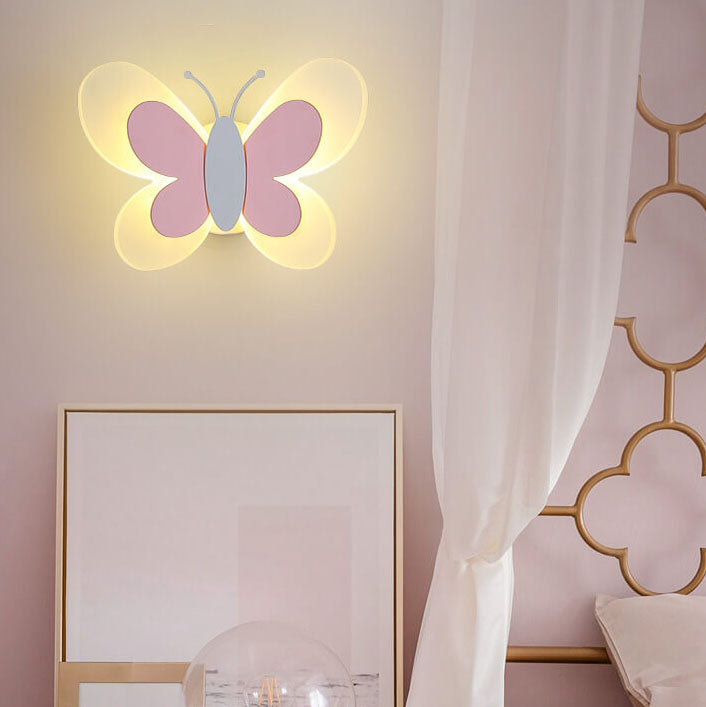 Whimsical Butterfly Acrylic LED Wall Sconce - 1-Light