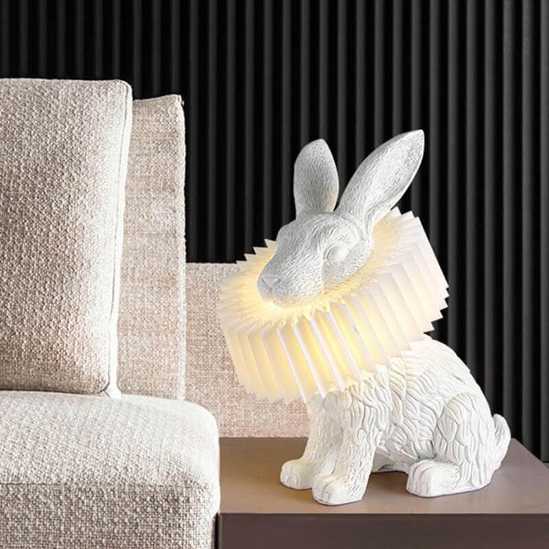 Contemporary Resin Rabbit LED Table Lamp - One-Light Creative Home Accent